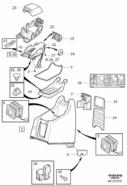 2014 Volvo S60 Cover. Complete. RSE Headrest. Tunnel Console Arm Rest ...