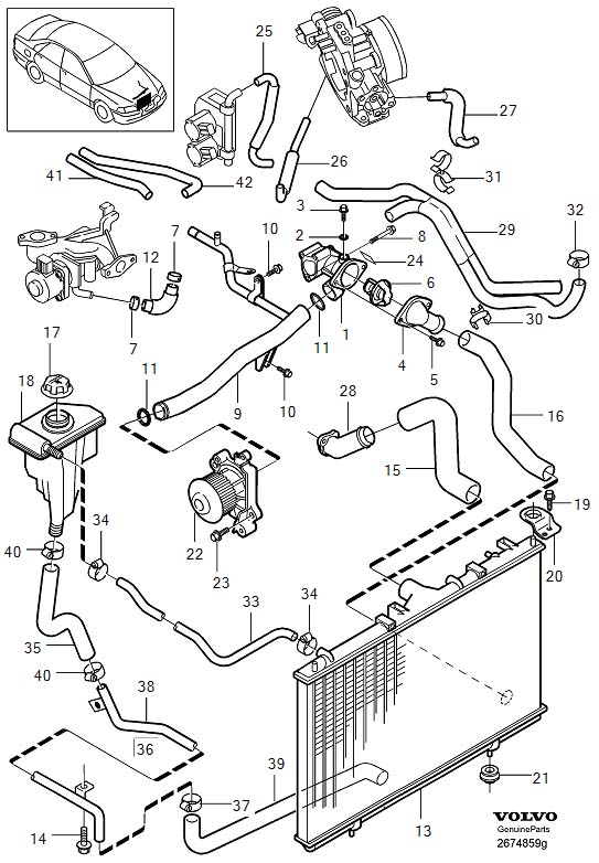 30804963 Volvo Engine Coolant Reservoir. EXPANSION TANK Volvo Cars